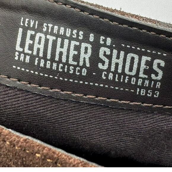 LEVI'S Men's 13 Brown Sheffield Suede Genuine Leather Lace-up Boots Comfort Logo - Picture 8 of 10